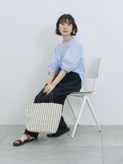 ◎ドット刺繍ブラウス（オフホワイト/ブラック/サックスブルー）｜Samansa Mos2 blue（サマンサモスモス ブルー）通販