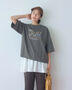 ヴィンテージ風プリントTシャツ（チャコールグレー/ライトベージュ/ブラウン）｜Samansa Mos2 blue（サマンサモスモス ブルー）通販