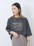 ヴィンテージ風プリントTシャツ（チャコールグレー/ライトベージュ/ブラウン）｜Samansa Mos2 blue（サマンサモスモス ブルー）通販
