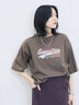 ヴィンテージ風プリントTシャツ（チャコールグレー/ライトベージュ/ブラウン）｜Samansa Mos2 blue（サマンサモスモス ブルー）通販
