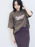 ヴィンテージ風プリントTシャツ（チャコールグレー/ライトベージュ/ブラウン）｜Samansa Mos2 blue（サマンサモスモス ブルー）通販