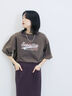 ヴィンテージ風プリントTシャツ（チャコールグレー/ライトベージュ/ブラウン）｜Samansa Mos2 blue（サマンサモスモス ブルー）通販