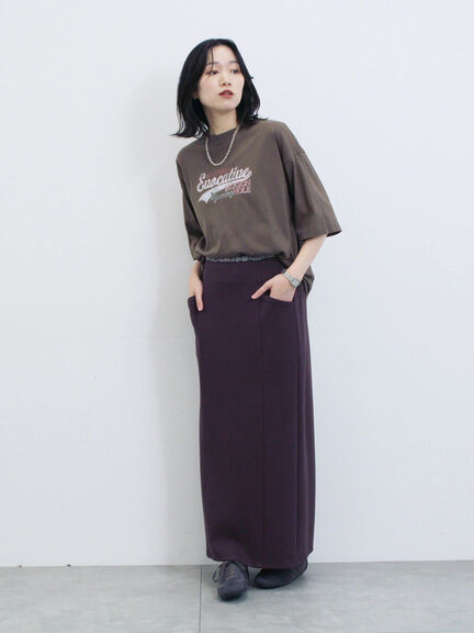 ヴィンテージ風プリントTシャツ（チャコールグレー/ライトベージュ/ブラウン）｜Samansa Mos2 blue（サマンサモスモス ブルー）通販