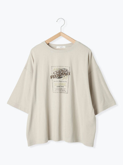 ヴィンテージ風プリントTシャツ（チャコールグレー/ライトベージュ/ブラウン）｜Samansa Mos2 blue（サマンサモスモス ブルー）通販