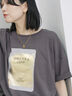 ◎箔プリントTシャツ（チャコールグレー）｜Samansa Mos2 blue（サマンサモスモス ブルー）通販