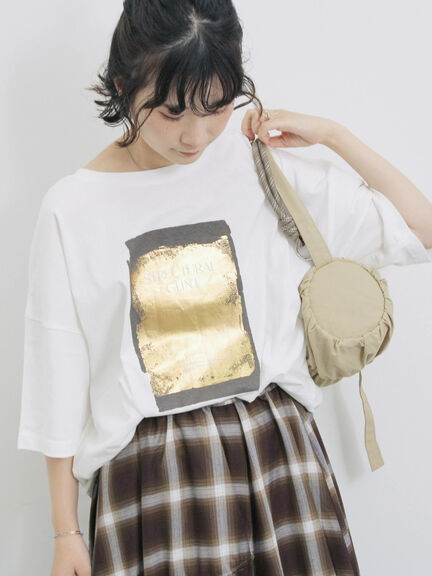 ◎箔プリントTシャツ（オフホワイト/グレー/チャコールグレー）｜Samansa Mos2 blue（サマンサモスモス ブルー）通販