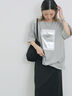 ◎箔プリントTシャツ（オフホワイト/グレー/チャコールグレー）｜Samansa Mos2 blue（サマンサモスモス ブルー）通販
