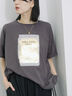 ◎箔プリントTシャツ（オフホワイト/グレー/チャコールグレー）｜Samansa Mos2 blue（サマンサモスモス ブルー）通販