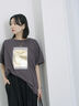 ◎箔プリントTシャツ（オフホワイト/グレー/チャコールグレー）｜Samansa Mos2 blue（サマンサモスモス ブルー）通販