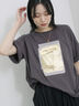 ◎箔プリントTシャツ（オフホワイト/グレー/チャコールグレー）｜Samansa Mos2 blue（サマンサモスモス ブルー）通販