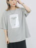 ◎箔プリントTシャツ（オフホワイト/グレー/チャコールグレー）｜Samansa Mos2 blue（サマンサモスモス ブルー）通販