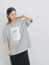 ◎箔プリントTシャツ（オフホワイト/グレー/チャコールグレー）｜Samansa Mos2 blue（サマンサモスモス ブルー）通販