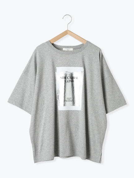 ◎箔プリントTシャツ（オフホワイト/グレー/チャコールグレー）｜Samansa Mos2 blue（サマンサモスモス ブルー）通販