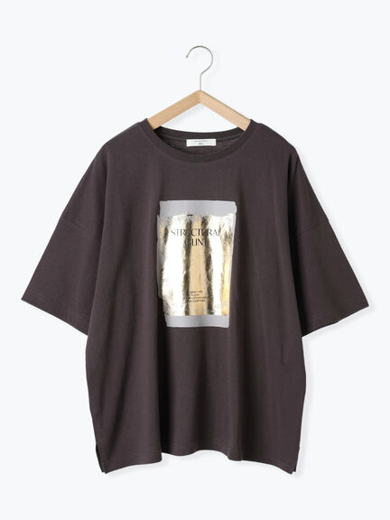 ◎箔プリントTシャツ（オフホワイト/グレー/チャコールグレー）｜Samansa Mos2 blue（サマンサモスモス ブルー）通販
