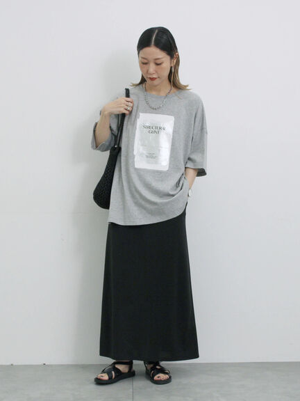 ◎箔プリントTシャツ（オフホワイト/グレー/チャコールグレー）｜Samansa Mos2 blue（サマンサモスモス ブルー）通販