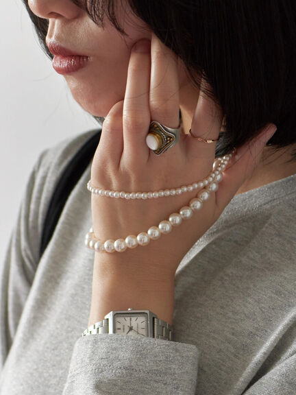 2連パールネックレス セール】 2連パールネックレス（シルバー/アクセサリー/その他