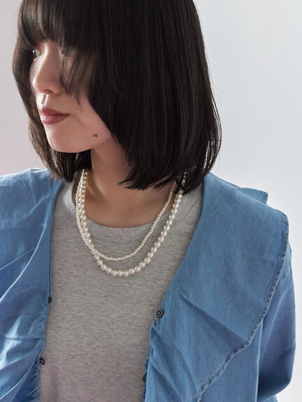 2連パールネックレス（シルバー）｜Samansa Mos2 blue（サマンサモスモス ブルー）通販