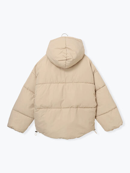 裾ラウンド中綿ブルゾン（ブラック/ライトベージュ/キナリ）｜Samansa Mos2 blue（サマンサモスモス ブルー）通販