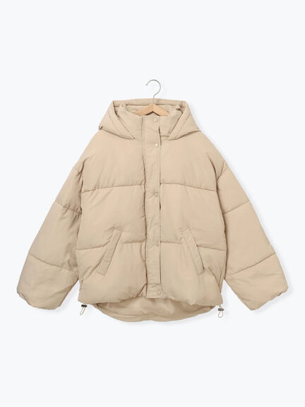 裾ラウンド中綿ブルゾン（ブラック/ライトベージュ/キナリ）｜Samansa Mos2 blue（サマンサモスモス ブルー）通販