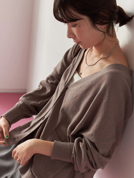 Taycanさん専用♥BRADLEIS NewYork 薄紫カーディガン LL RODEO CROWNS WIDE BOWL | 3Dマルチカラーニットカーディガン