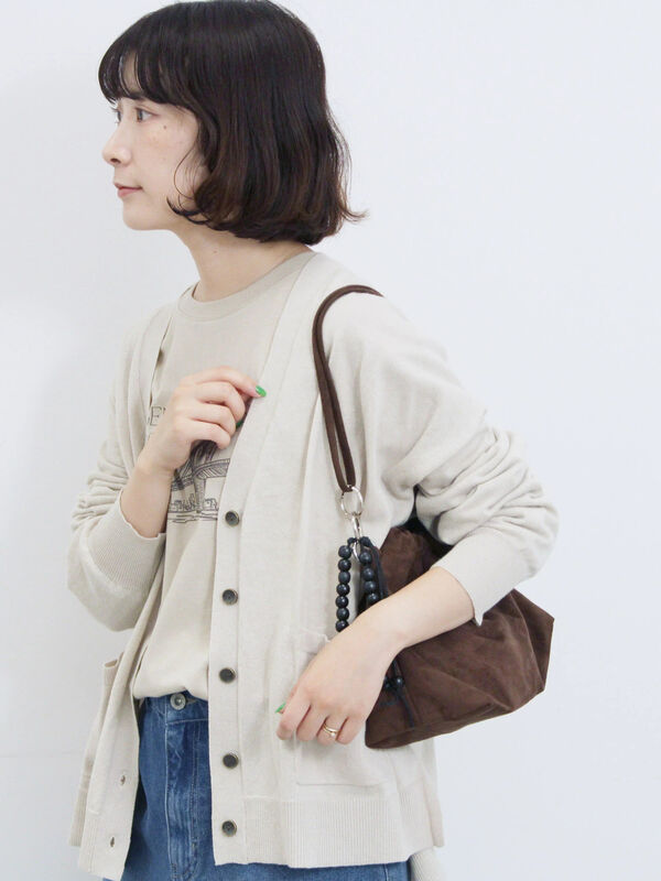 セール】 マルチスタイルVネックカーディガン（ブラック/ライト