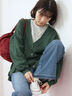 マルチスタイルVネックカーディガン(ブラック/ライトベージュ/オレンジ/モカ/グリーン)|Samansa Mos2 blue(サマンサモスモス ブルー)通販