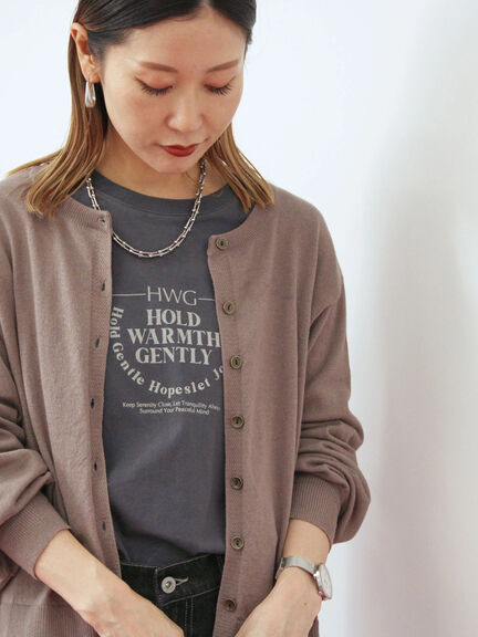 マルチスタイル前後2wayクルーネックカーディガン（ブラック/ライトベージュ/オレンジ/モカ/グリーン）｜Samansa Mos2 blue（サマンサモスモス ブルー）通販