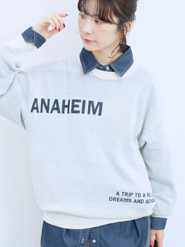 碧様購入専用 セール】 アソートロゴジャガードニットプルオーバー（オフホワイト