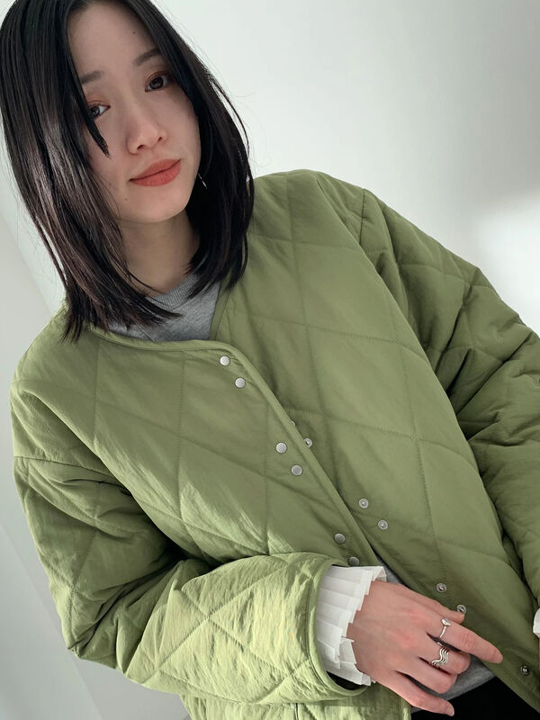 キルトミドルコート（グリーン）｜Samansa Mos2 blue（サマンサモスモス ブルー）通販