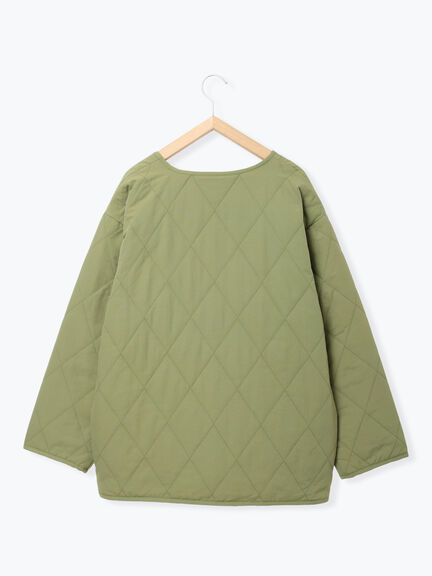 キルトミドルコート（グレー/ライトベージュ/グリーン）｜Samansa Mos2 blue（サマンサモスモス ブルー）通販