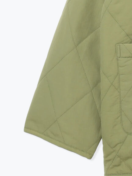 キルトミドルコート（グレー/ライトベージュ/グリーン）｜Samansa Mos2 blue（サマンサモスモス ブルー）通販