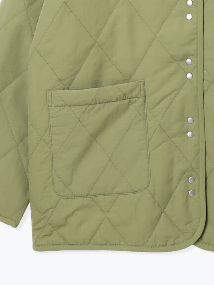 キルトミドルコート（グレー/ライトベージュ/グリーン）｜Samansa Mos2 blue（サマンサモスモス ブルー）通販