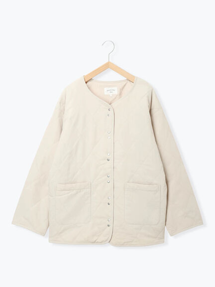 キルトミドルコート（グレー/ライトベージュ/グリーン）｜Samansa Mos2 blue（サマンサモスモス ブルー）通販