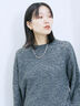 微起毛花ジャガードニットプルオーバー(チャコールグレー/ダークオレンジ/キナリ)|Samansa Mos2 blue(サマンサモスモス ブルー)通販