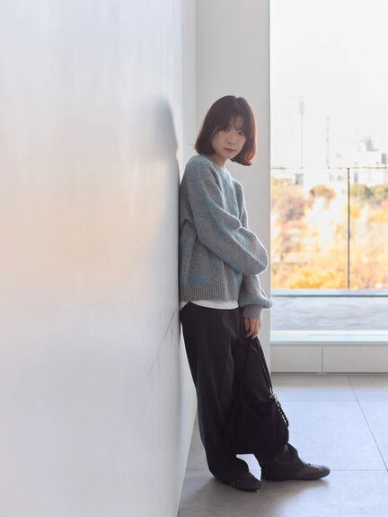 花柄シャギーニットプルオーバー（オフホワイト/グレー/ブラック）｜Samansa Mos2 blue（サマンサモスモス ブルー）通販