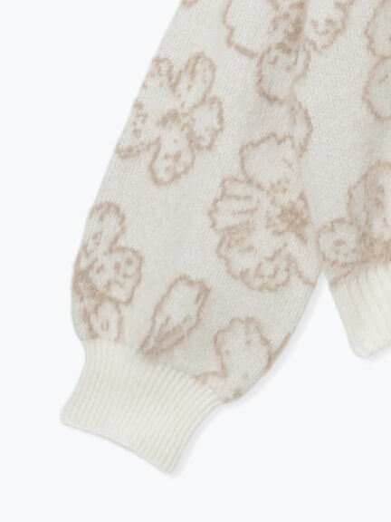 花柄シャギーニットプルオーバー（オフホワイト/グレー/ブラック）｜Samansa Mos2 blue（サマンサモスモス ブルー）通販