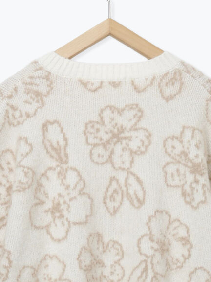 花柄シャギーニットプルオーバー（オフホワイト/グレー/ブラック）｜Samansa Mos2 blue（サマンサモスモス ブルー）通販