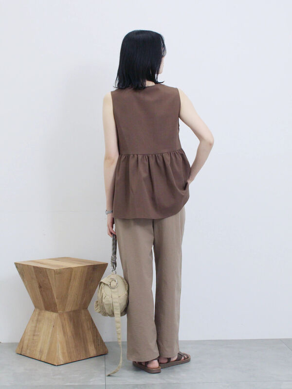 セール】 ジップベスト（ブラック/ブラウン/カーキ/トップス/シャツ