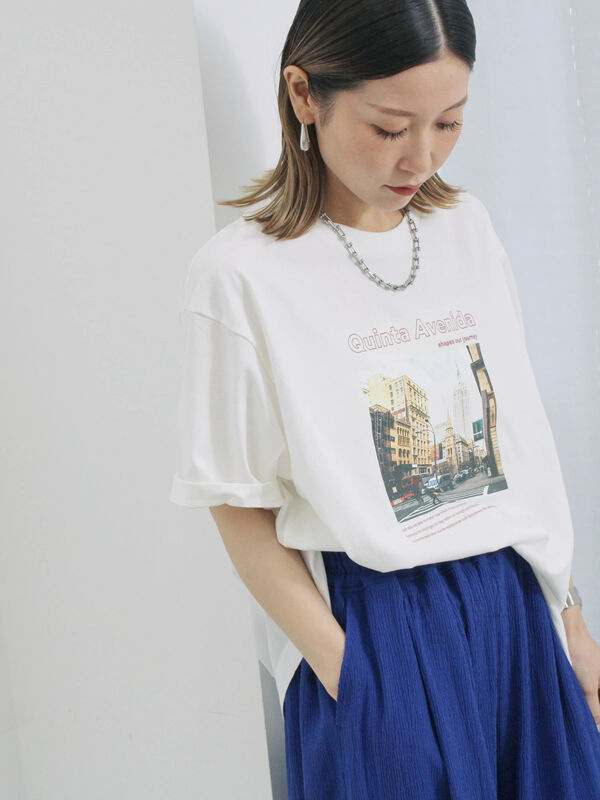 布帛切替ドルマンTシャツ（オフホワイト）｜Samansa Mos2 blue（サマンサモスモス ブルー）通販