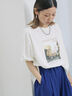 布帛切替ドルマンTシャツ（オフホワイト）｜Samansa Mos2 blue（サマンサモスモス ブルー）通販