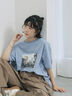 布帛切替ドルマンTシャツ（サックスブルー）｜Samansa Mos2 blue（サマンサモスモス ブルー）通販