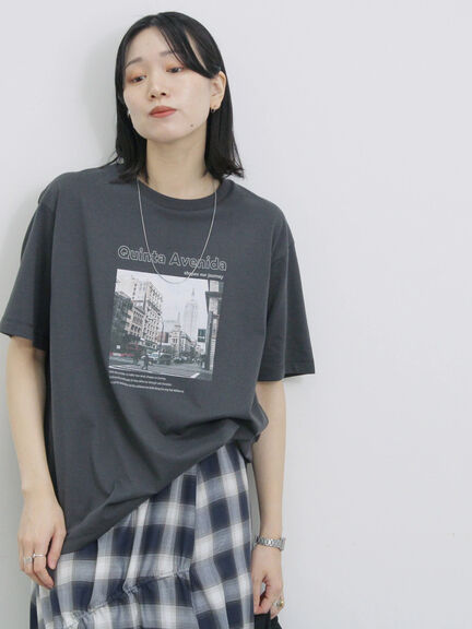 布帛切替ドルマンTシャツ（オフホワイト/チャコールグレー/サックスブルー）｜Samansa Mos2 blue（サマンサモスモス ブルー）通販