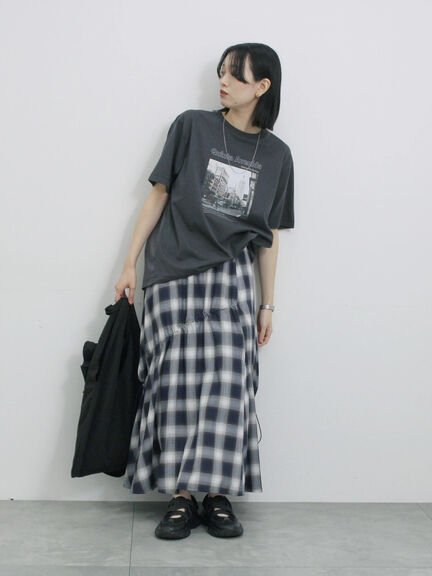 布帛切替ドルマンTシャツ（オフホワイト/チャコールグレー/サックスブルー）｜Samansa Mos2 blue（サマンサモスモス ブルー）通販