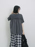 布帛切替ドルマンTシャツ（オフホワイト/チャコールグレー/サックスブルー）｜Samansa Mos2 blue（サマンサモスモス ブルー）通販