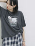 布帛切替ドルマンTシャツ（オフホワイト/チャコールグレー/サックスブルー）｜Samansa Mos2 blue（サマンサモスモス ブルー）通販