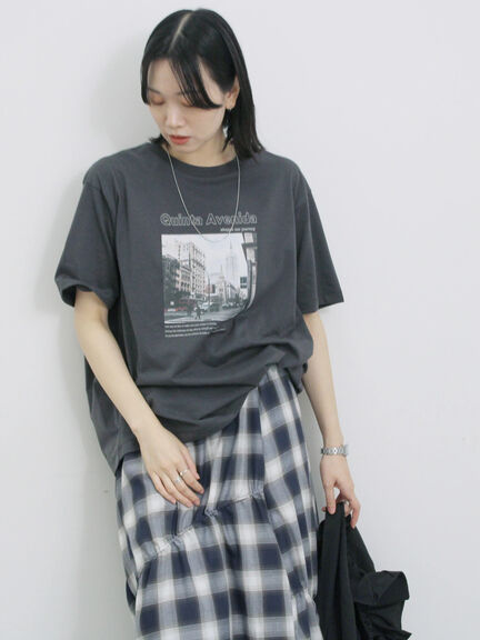 布帛切替ドルマンTシャツ（オフホワイト/チャコールグレー/サックスブルー）｜Samansa Mos2 blue（サマンサモスモス ブルー）通販