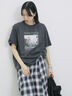 布帛切替ドルマンTシャツ（オフホワイト/チャコールグレー/サックスブルー）｜Samansa Mos2 blue（サマンサモスモス ブルー）通販