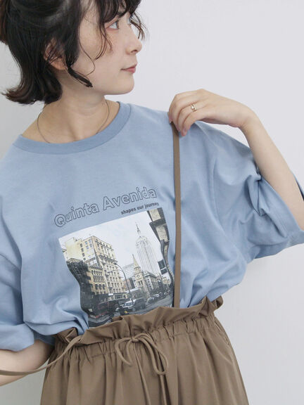 布帛切替ドルマンTシャツ（オフホワイト/チャコールグレー/サックスブルー）｜Samansa Mos2 blue（サマンサモスモス ブルー）通販