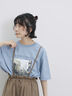 布帛切替ドルマンTシャツ（オフホワイト/チャコールグレー/サックスブルー）｜Samansa Mos2 blue（サマンサモスモス ブルー）通販