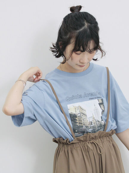 布帛切替ドルマンTシャツ（オフホワイト/チャコールグレー/サックスブルー）｜Samansa Mos2 blue（サマンサモスモス ブルー）通販
